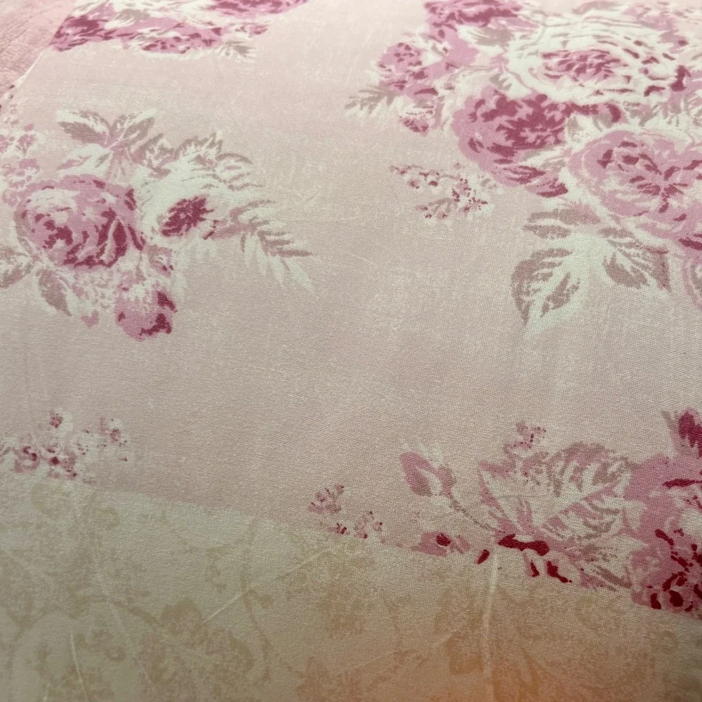 The Farmhouse by Rachel Ashwell Queen 8 Piece Bedding Set Pink Floral Reversible